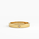 Starburst Wedding Band, solid gold ring | DiaFifth