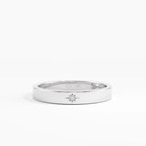Starburst Wedding Band, solid gold ring, view 7 | DiaFifth