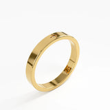 Starburst Wedding Band, solid gold ring, view 5 | DiaFifth