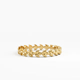 Wheat Stacking Ring, solid gold ring | DiaFifth