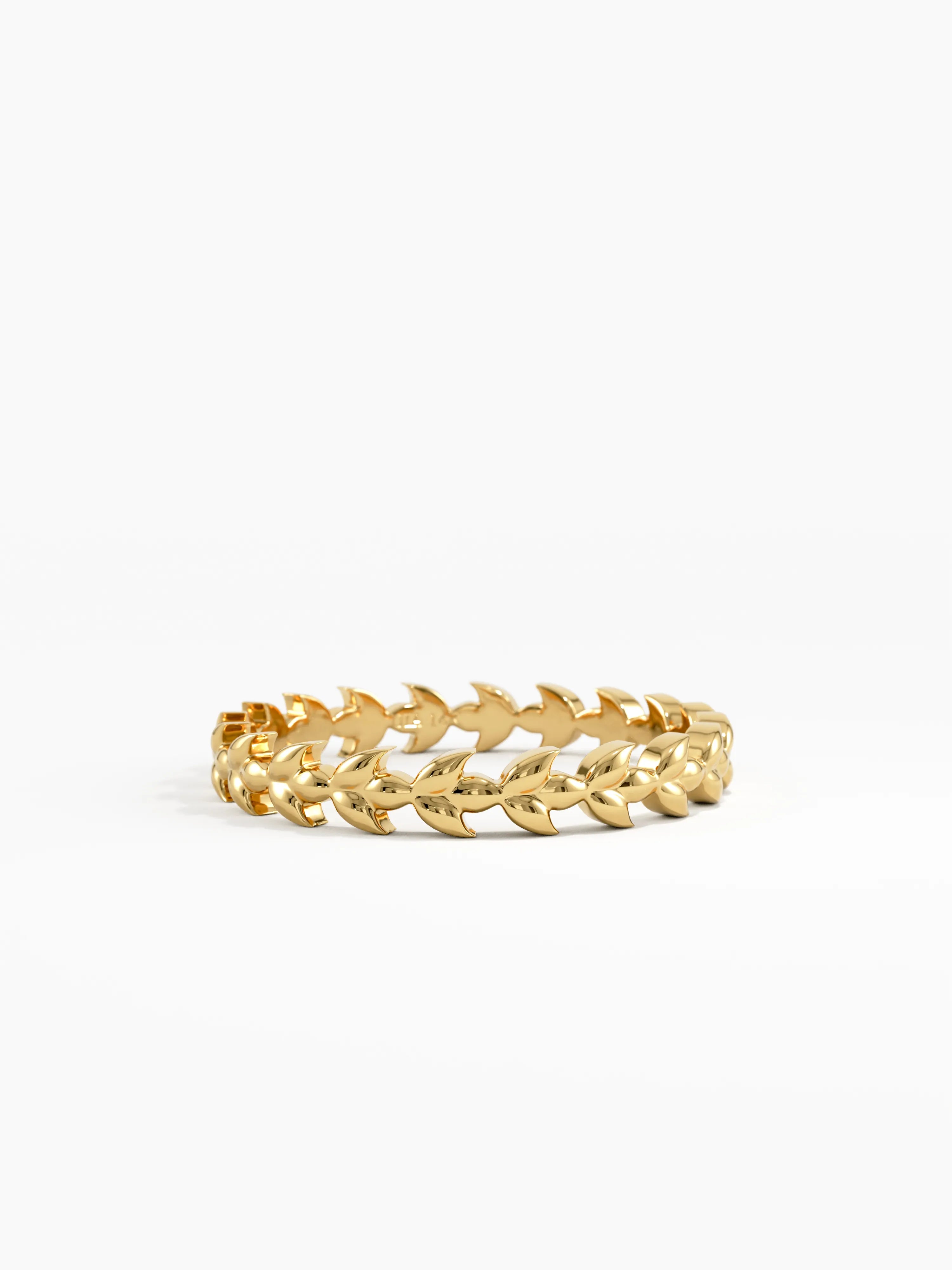 Wheat Stacking Ring, solid gold ring | DiaFifth