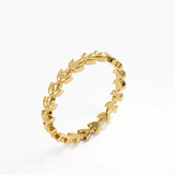 Wheat Stacking Ring, solid gold ring, view 4 | DiaFifth