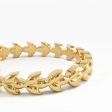 Wheat Stacking Ring, solid gold ring, view 2 | DiaFifth