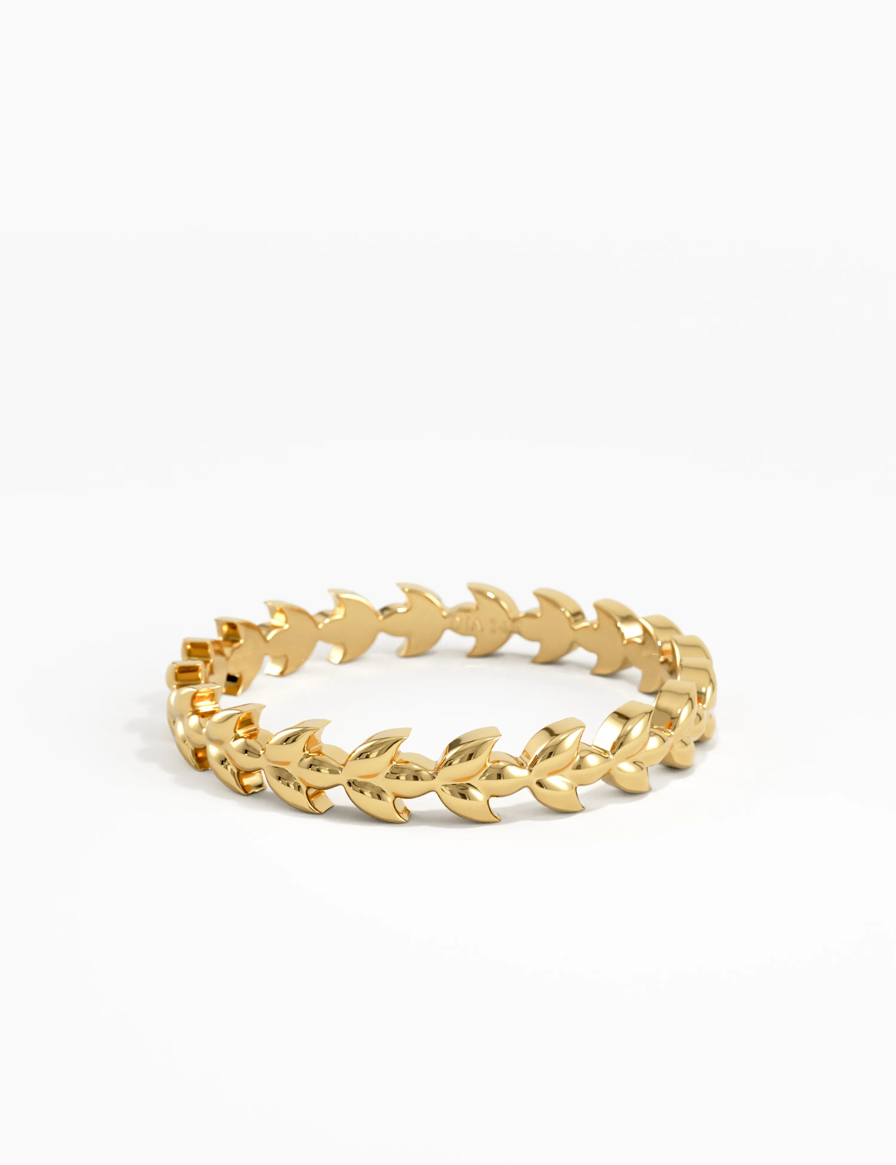 Wheat Stacking Ring, solid gold ring, view 7 | DiaFifth