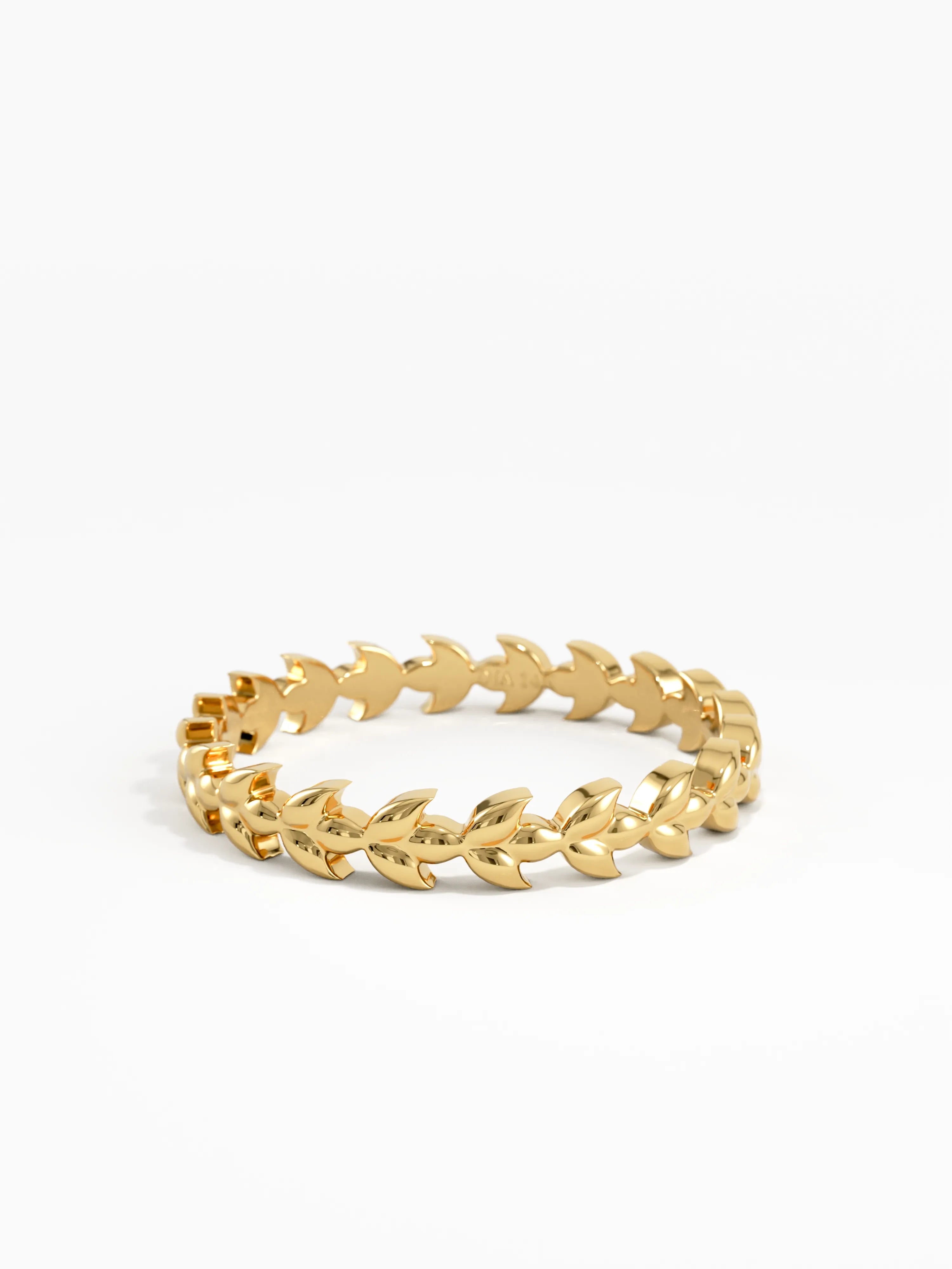 Wheat Stacking Ring, solid gold ring, view 7 | DiaFifth