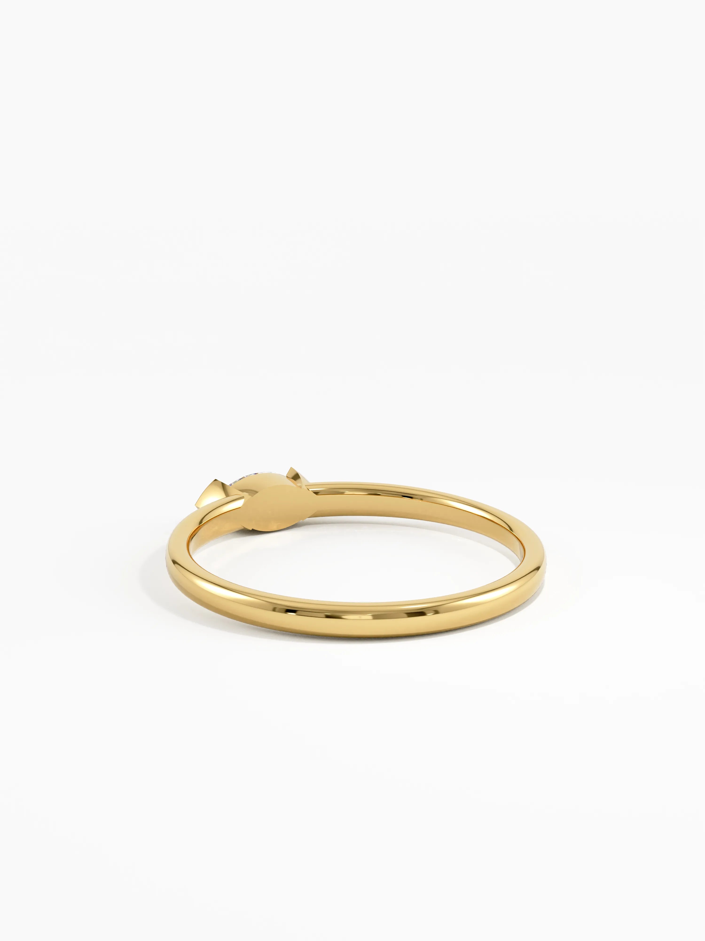 Marquise Engagement Ring, solid gold ring, view 4 | DiaFifth