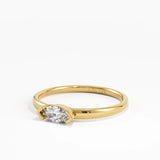 Marquise Engagement Ring, solid gold ring, view 8 | DiaFifth
