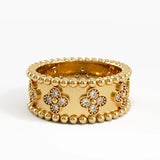 Beaded Cross Band, solid gold ring, view 8 | DiaFifth
