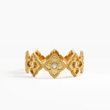 Quatrefoil Statement Ring, solid gold ring | DiaFifth