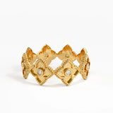 Quatrefoil Statement Ring, solid gold ring, view 7 | DiaFifth