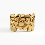 Geometric Statement Band, solid gold ring | DiaFifth