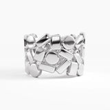 Geometric Statement Band, solid gold ring, view 7 | DiaFifth