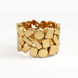 Geometric Statement Band, solid gold ring, view 8 | DiaFifth