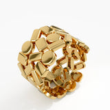 Geometric Statement Band, solid gold ring, view 5 | DiaFifth