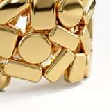 Geometric Statement Band, solid gold ring, view 2 | DiaFifth