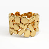 Geometric Statement Band, solid gold ring, view 4 | DiaFifth