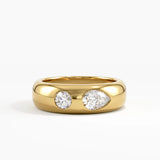 Toi et Moi Dome Ring, solid gold ring | DiaFifth