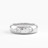 Toi et Moi Dome Ring, solid gold ring, view 7 | DiaFifth