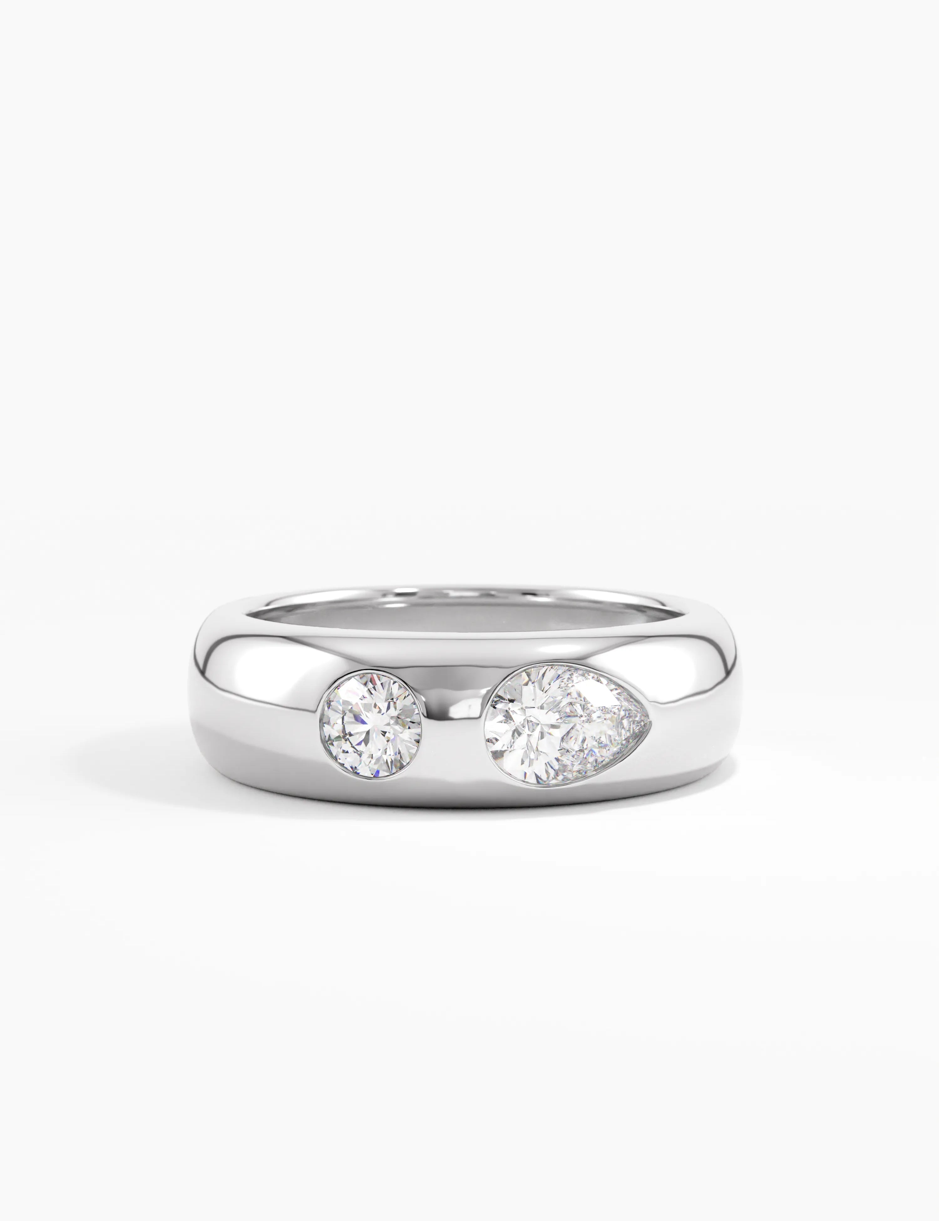 Toi et Moi Dome Ring, solid gold ring, view 7 | DiaFifth