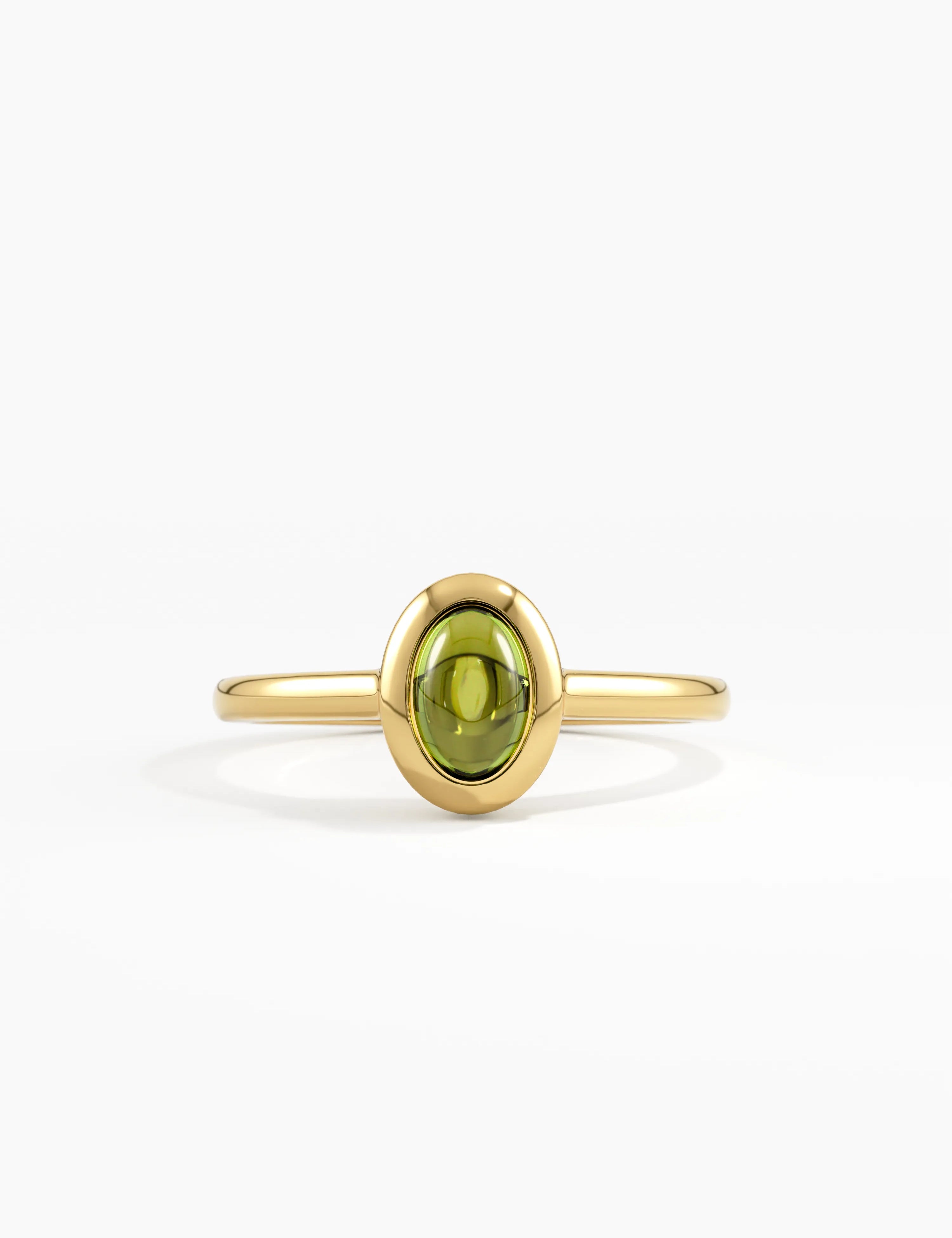 Peridot Engagement Ring, solid gold ring | DiaFifth