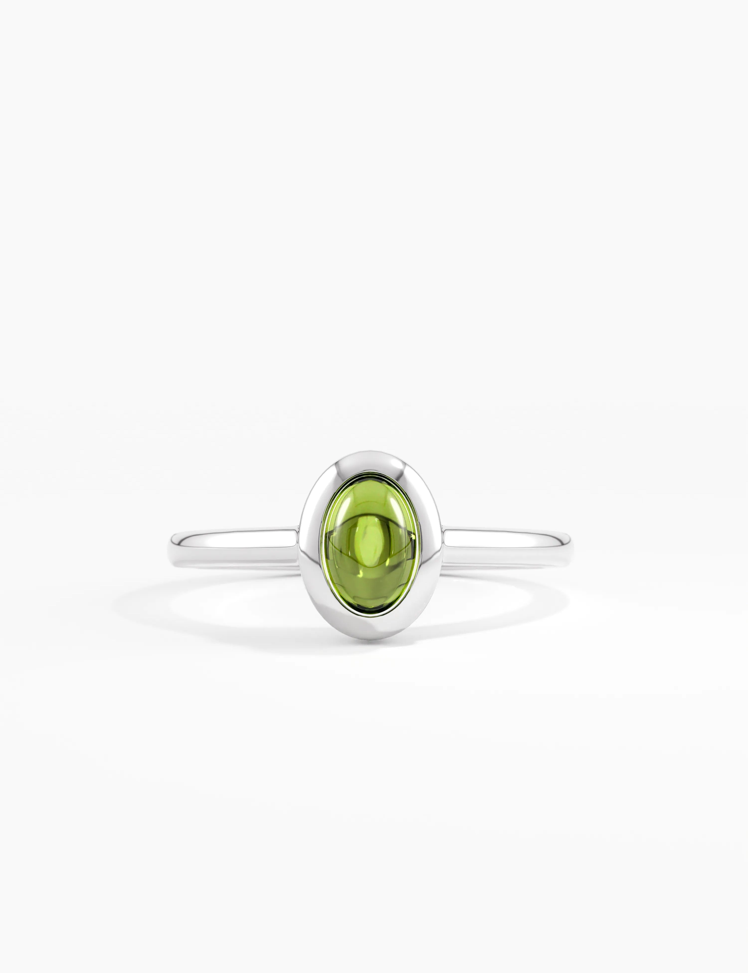 Peridot Engagement Ring, solid gold ring, view 7 | DiaFifth