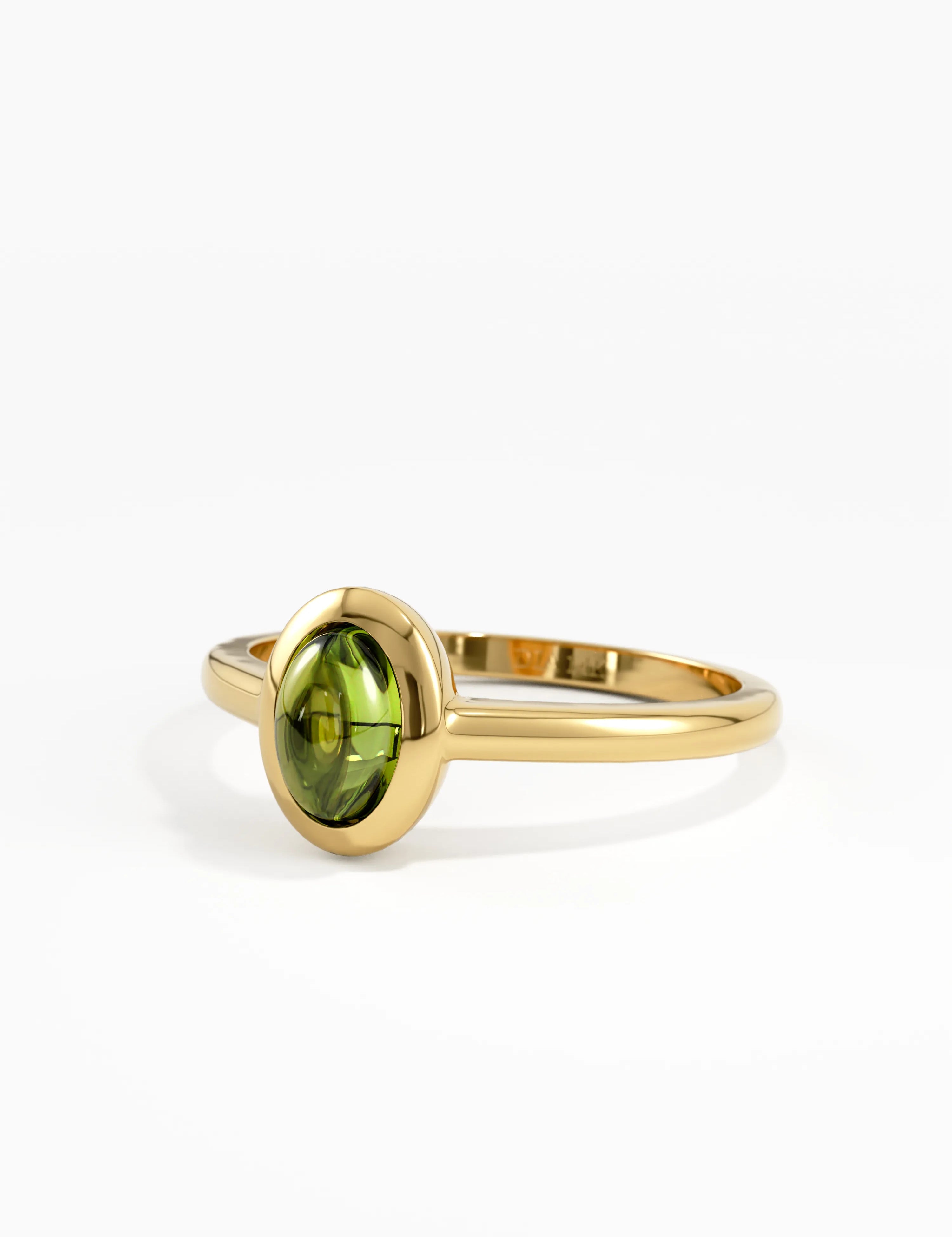Peridot Engagement Ring, solid gold ring, view 8 | DiaFifth