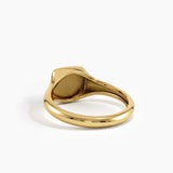 Black Enamel Signet Ring, solid gold ring, view 8 | DiaFifth