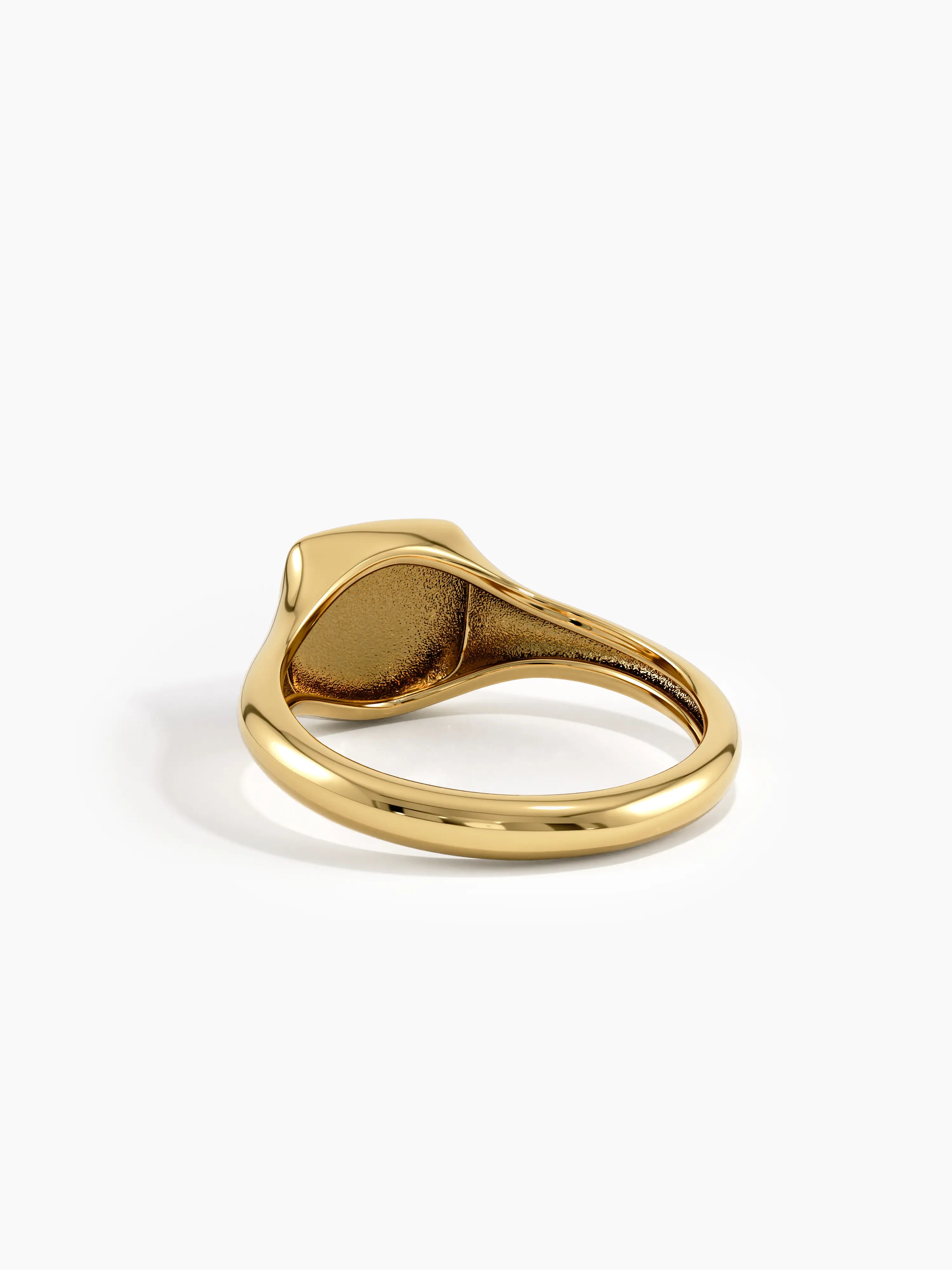 Black Enamel Signet Ring, solid gold ring, view 8 | DiaFifth