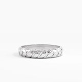 4mm Arrow Wedding Band, solid gold ring, view 7 | DiaFifth