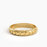 4mm Arrow Wedding Band, solid gold ring, view 8 | DiaFifth
