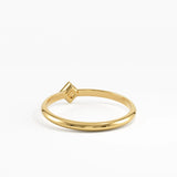 Square Promise Ring, solid gold ring, view 4 | DiaFifth