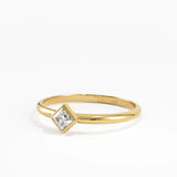 Square Promise Ring, solid gold ring, view 8 | DiaFifth
