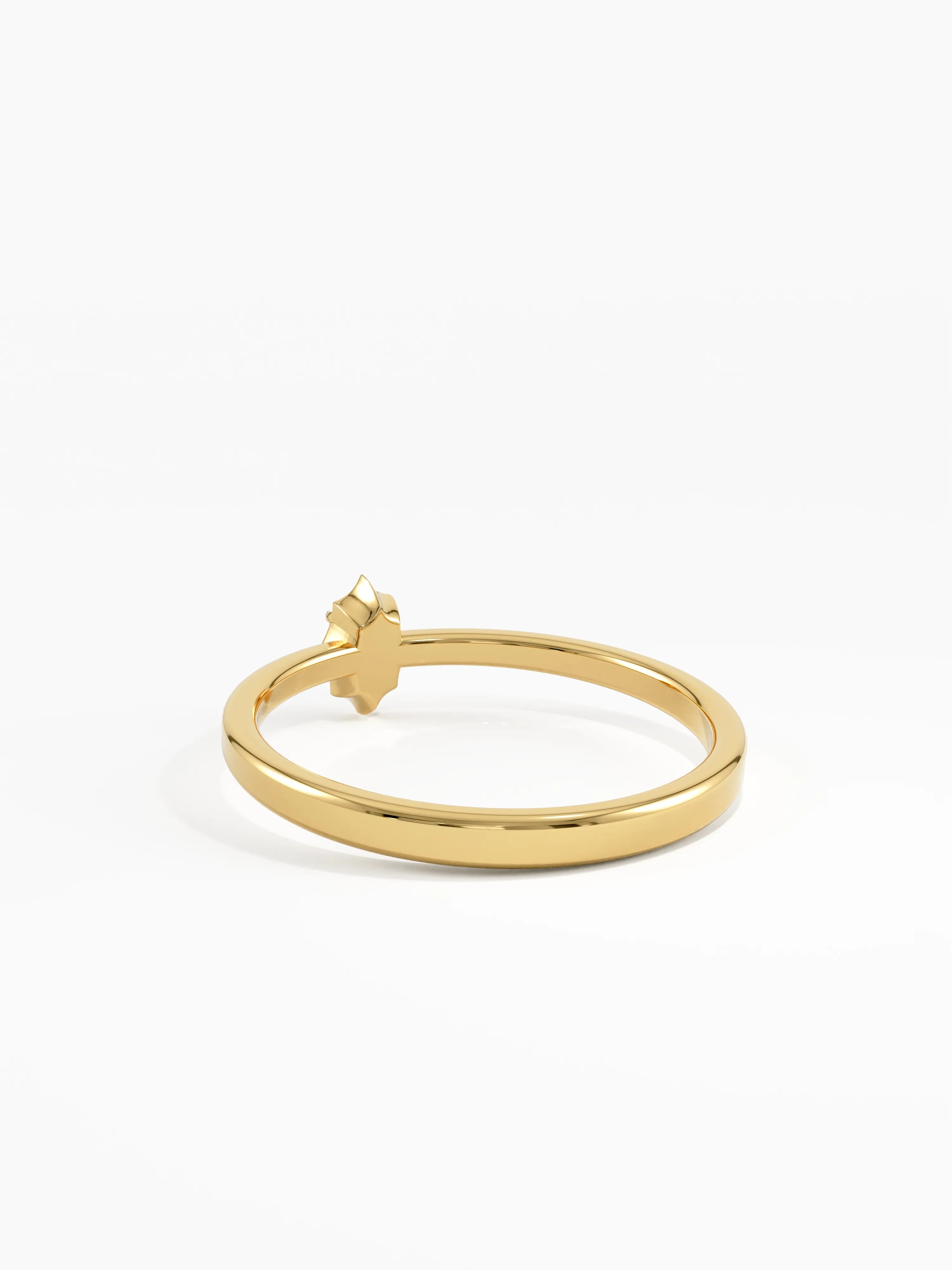 Marquise Solitaire Ring, solid gold ring, view 4 | DiaFifth