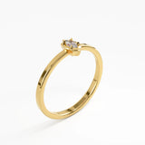 Marquise Solitaire Ring, solid gold ring, view 5 | DiaFifth
