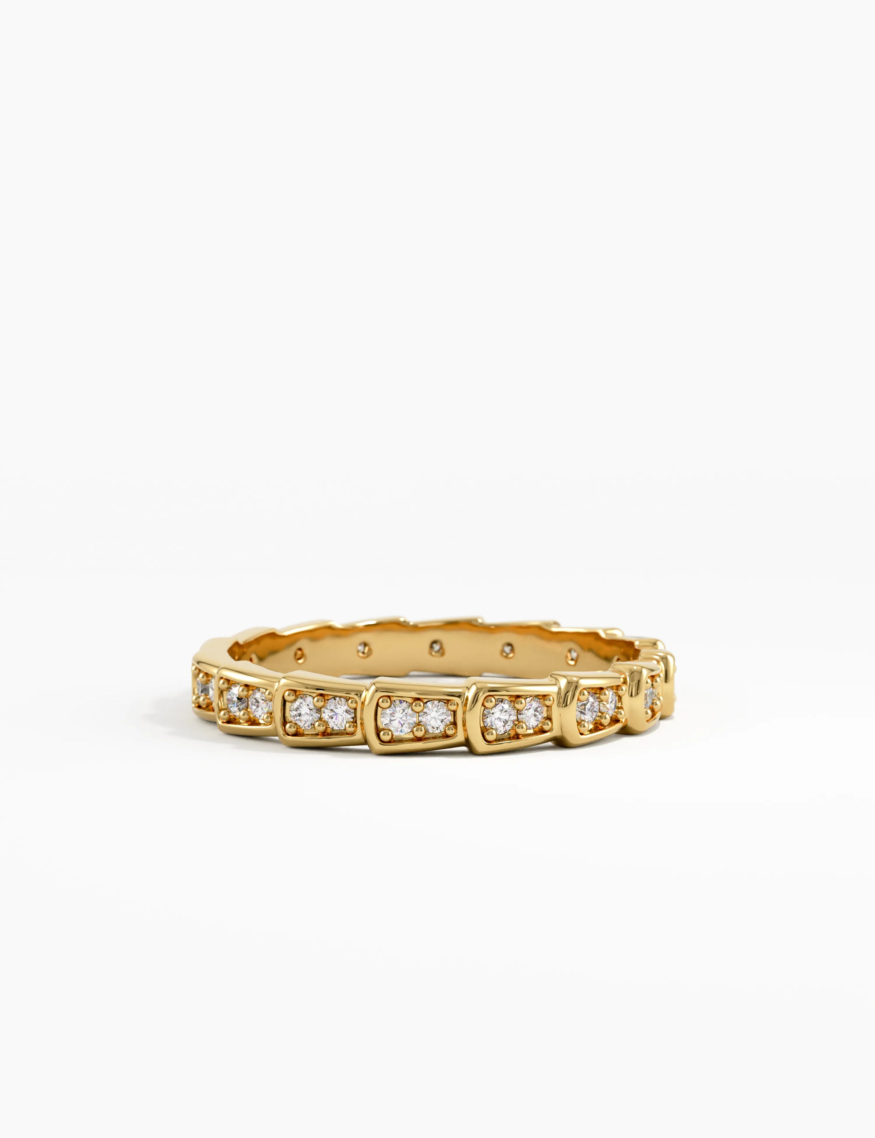 Eternity Wedding Band, solid gold ring | DiaFifth