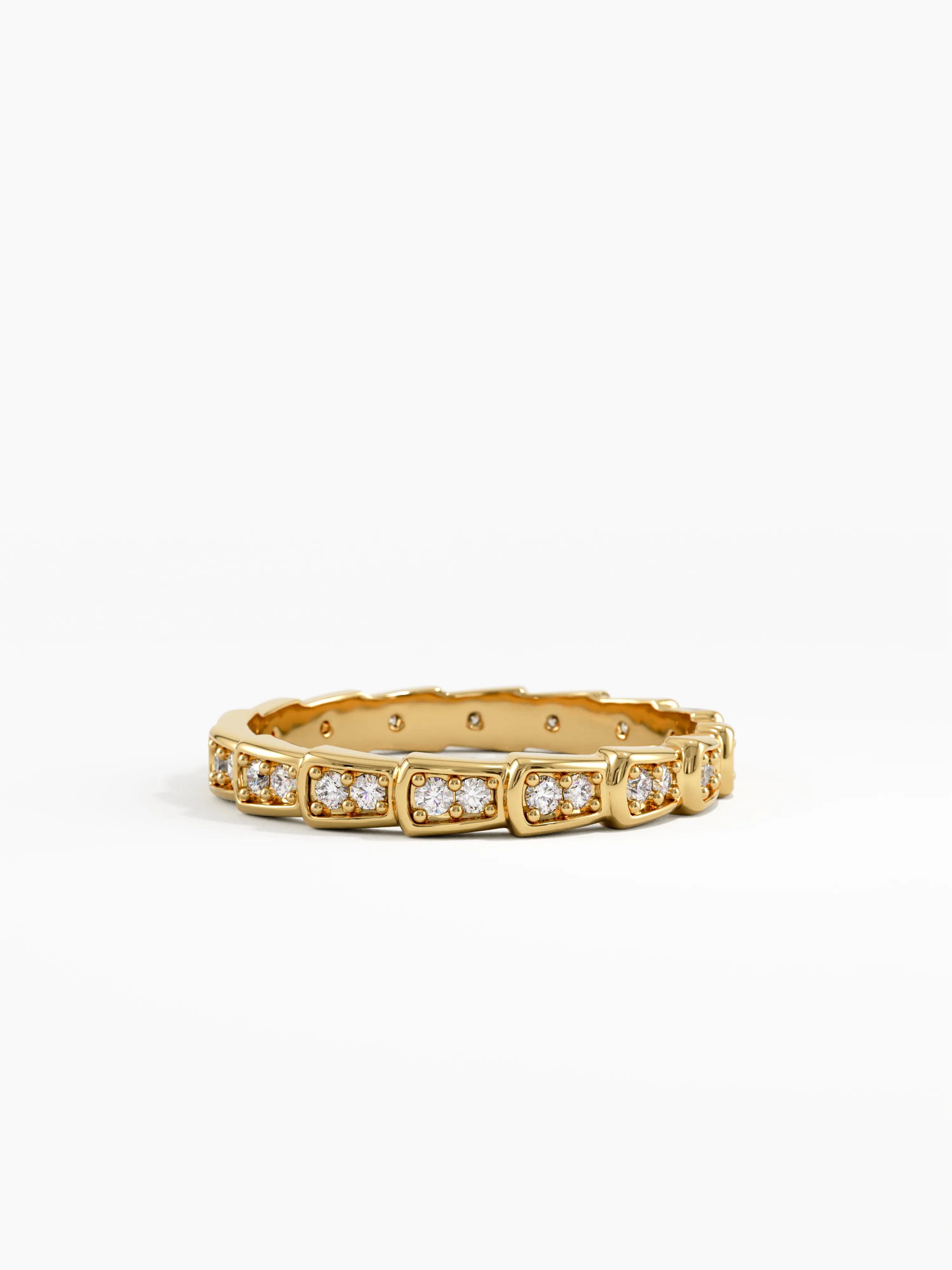 Eternity Wedding Band, solid gold ring | DiaFifth