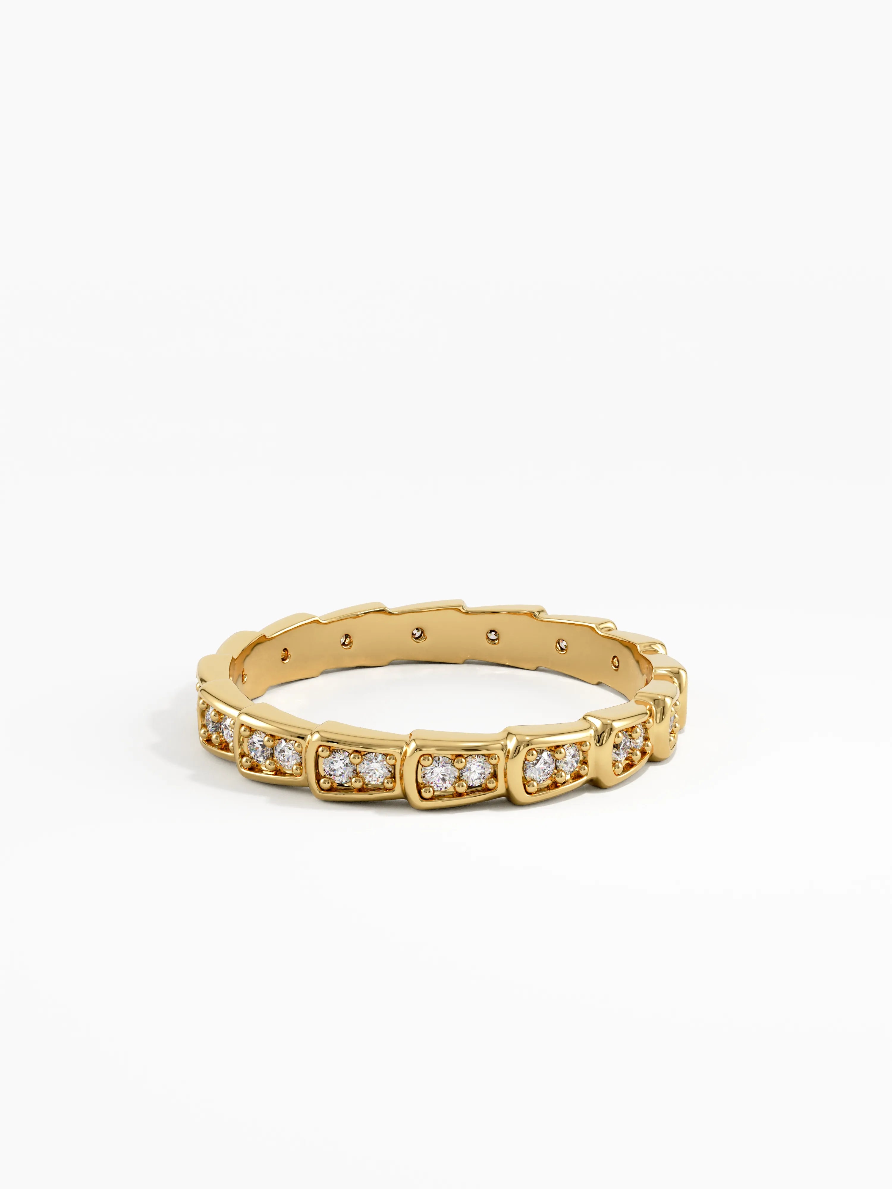 Eternity Wedding Band, solid gold ring, view 4 | DiaFifth