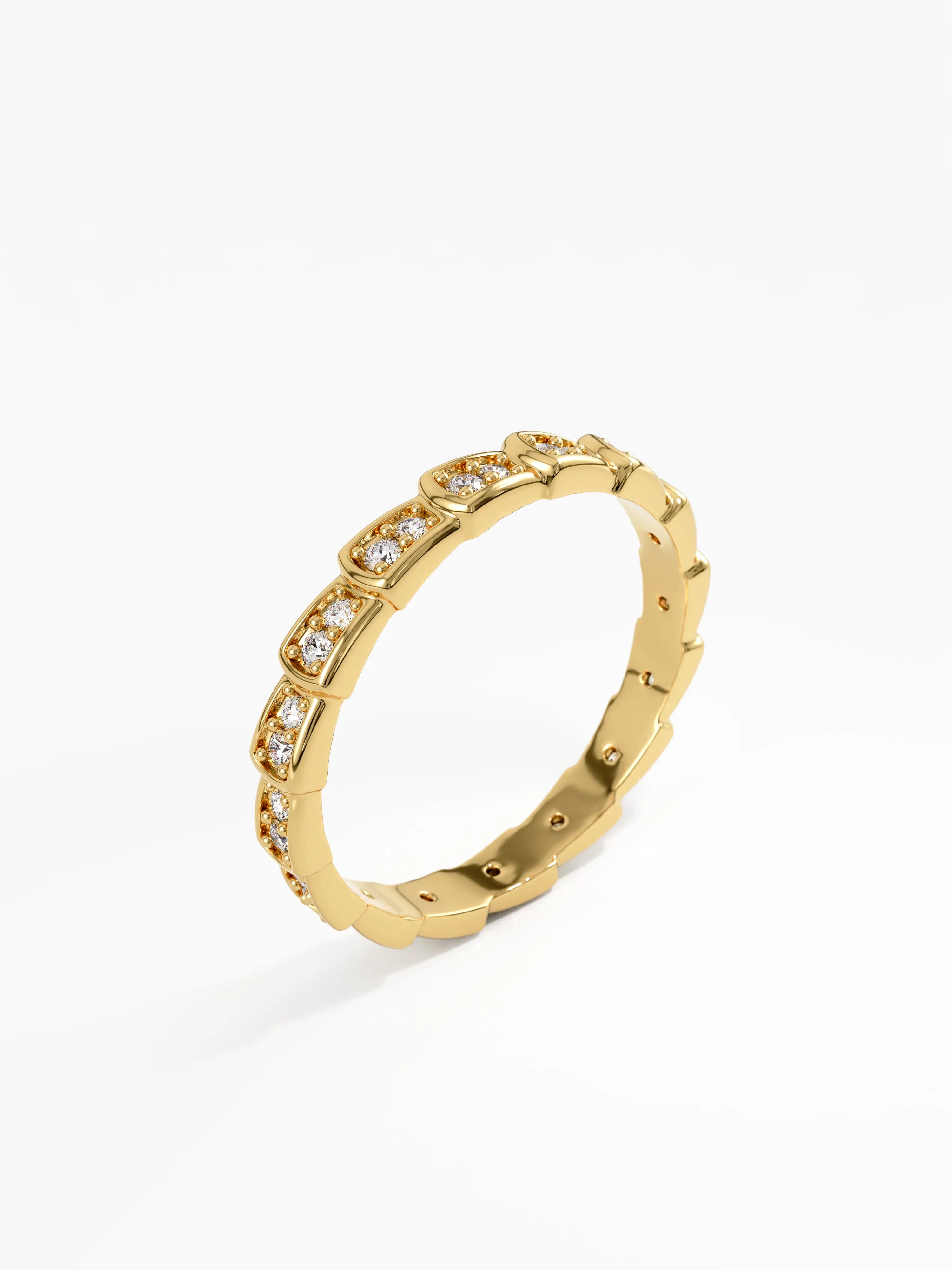 Eternity Wedding Band, solid gold ring, view 5 | DiaFifth