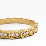Eternity Wedding Band, solid gold ring, view 2 | DiaFifth