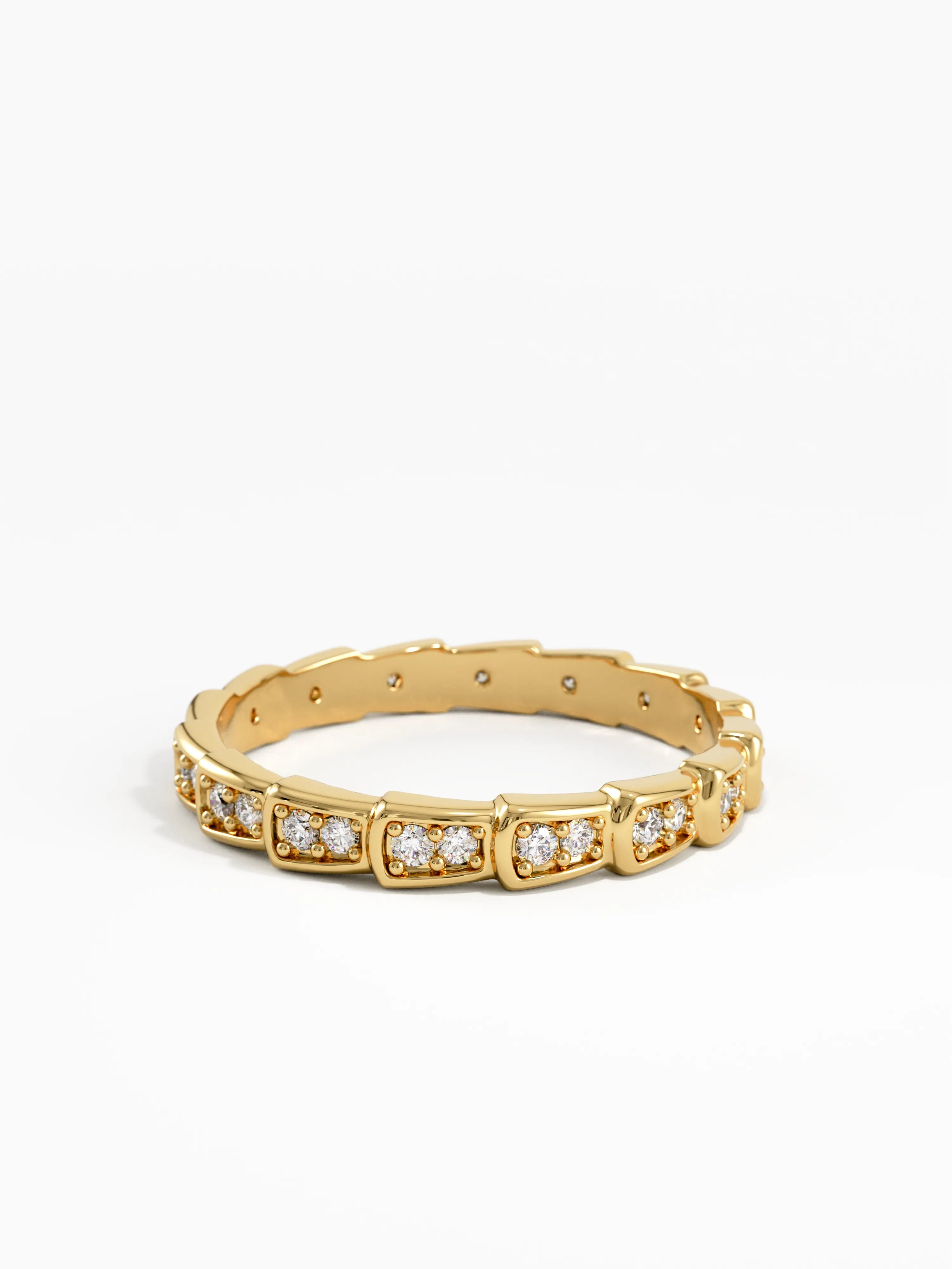 Eternity Wedding Band, solid gold ring, view 8 | DiaFifth