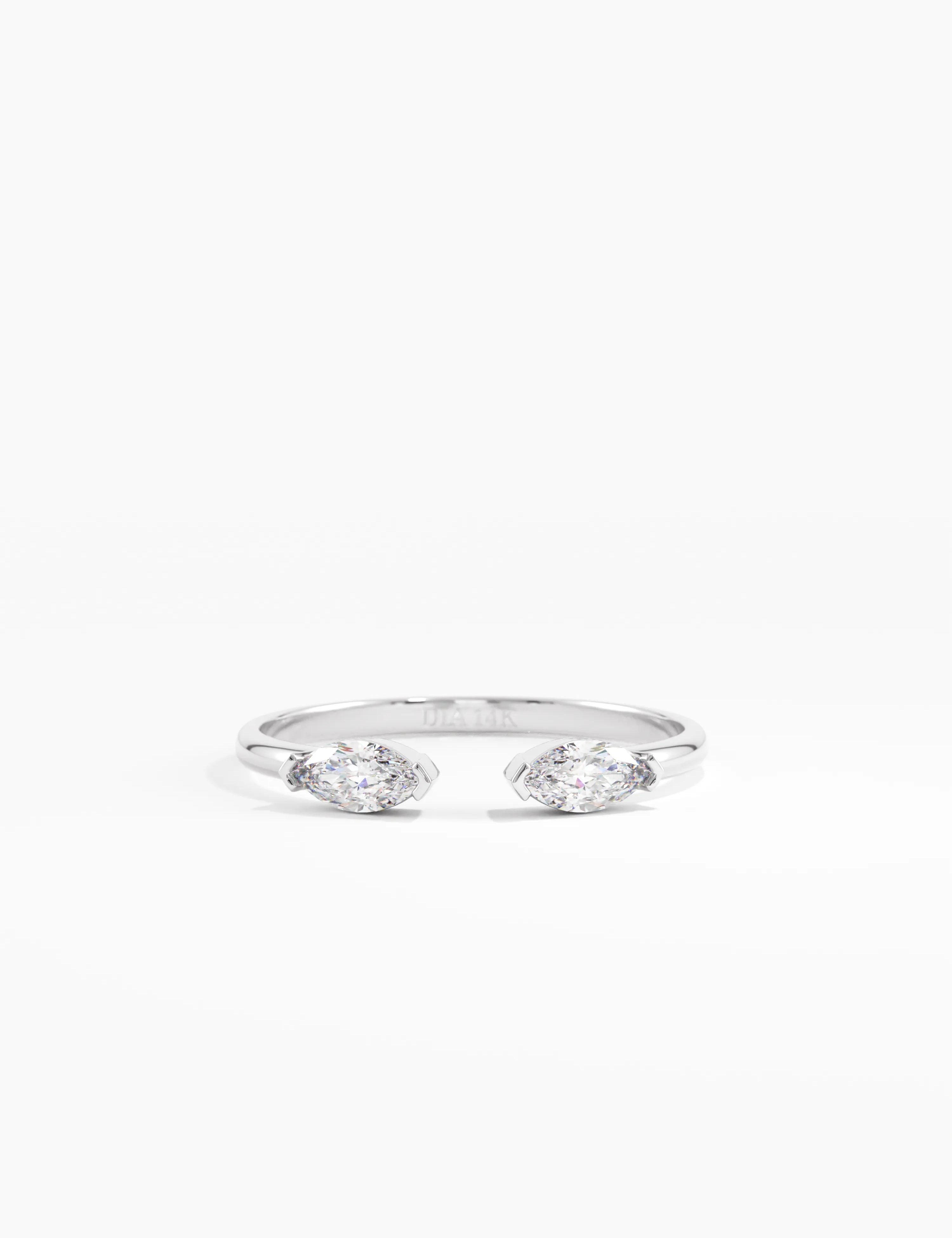 Open Stacking Ring, solid gold ring, view 7 | DiaFifth