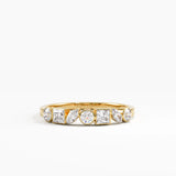 Mixed Cut Wedding Ring, solid gold ring | DiaFifth
