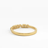 Mixed Cut Wedding Ring, solid gold ring, view 4 | DiaFifth