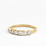Mixed Cut Wedding Ring, solid gold ring, view 8 | DiaFifth
