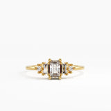 Art Deco Engagement, solid gold ring | DiaFifth