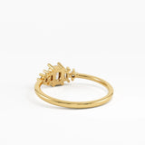 Art Deco Engagement, solid gold ring, view 4 | DiaFifth