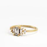 Art Deco Engagement, solid gold ring, view 8 | DiaFifth