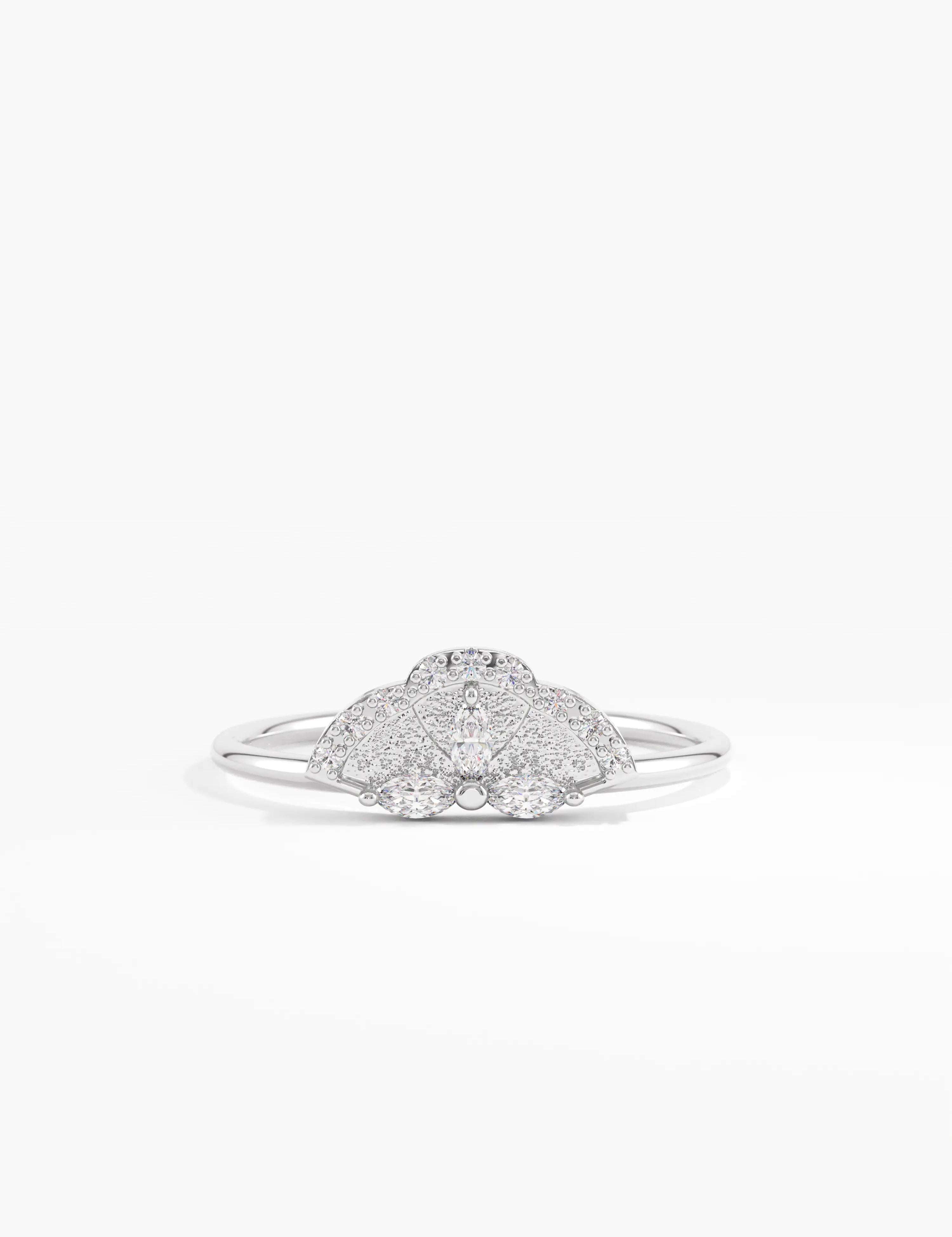 Unique Statement Ring, solid gold ring, view 7 | DiaFifth