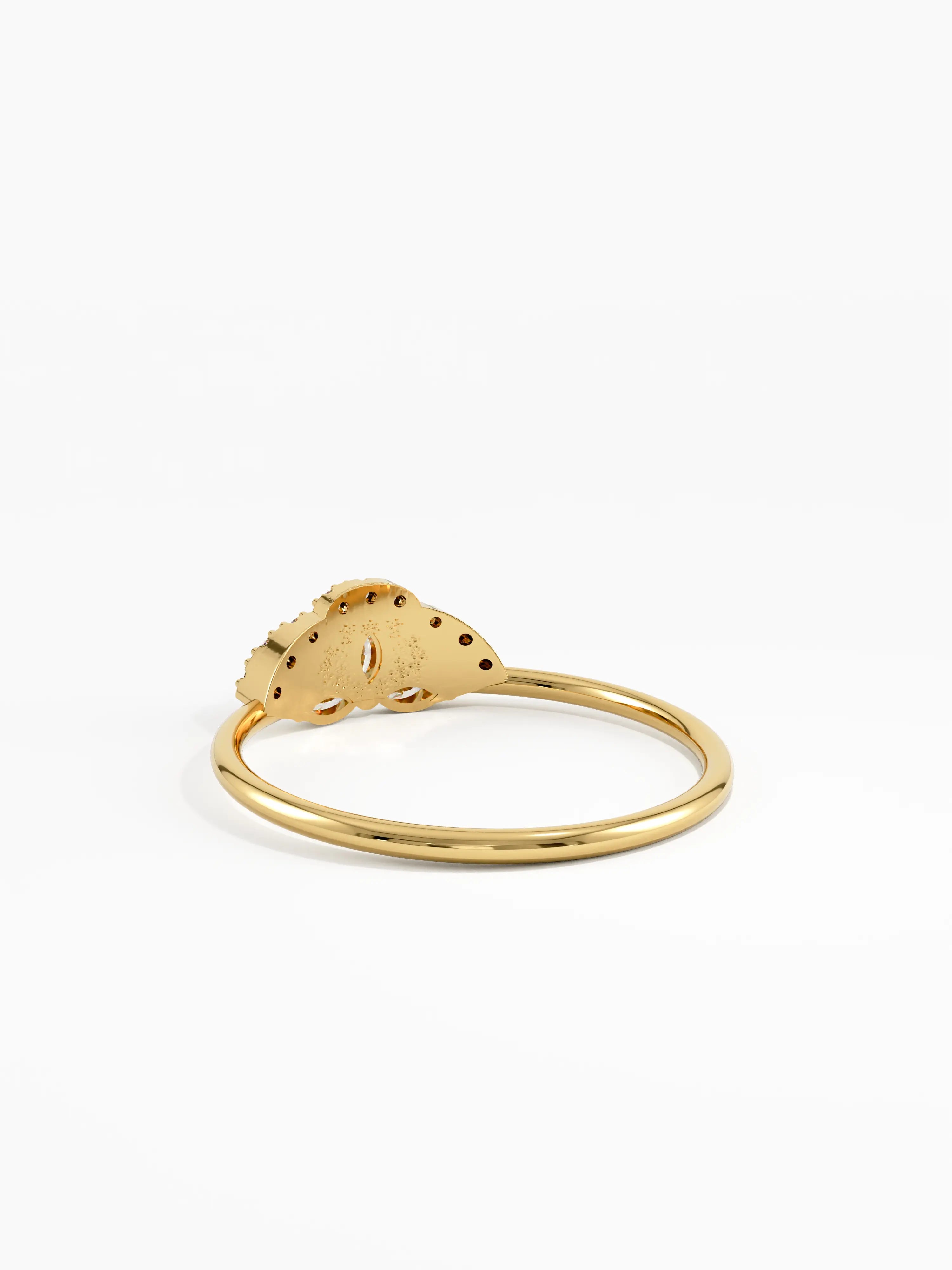 Unique Statement Ring, solid gold ring, view 4 | DiaFifth