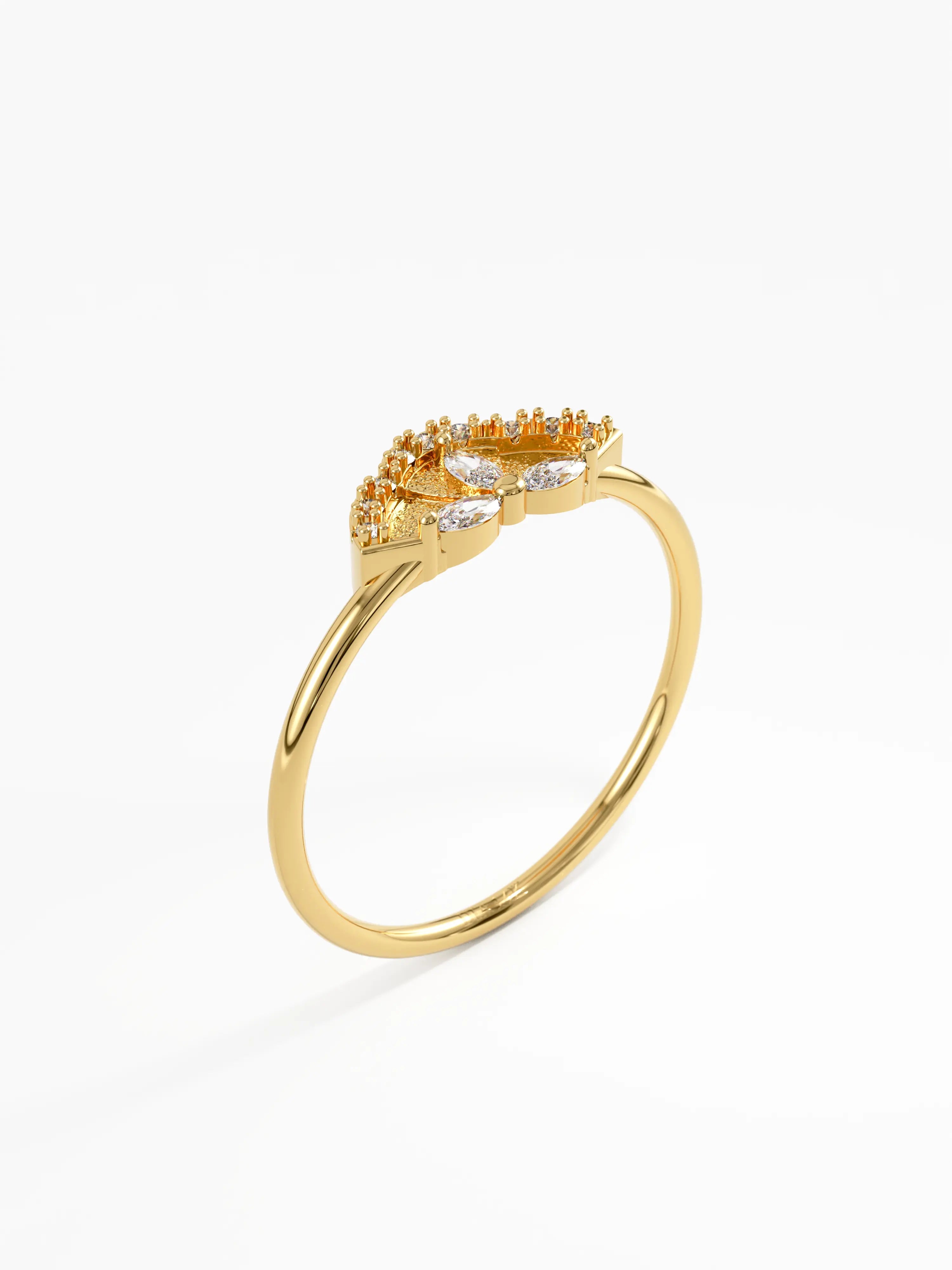 Unique Statement Ring, solid gold ring, view 5 | DiaFifth